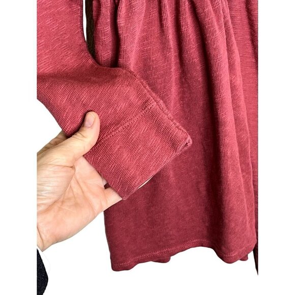 Anthropologie T.LA Gathered Hem Open Front Cotton Cardigan XS - Picture 7 of 11